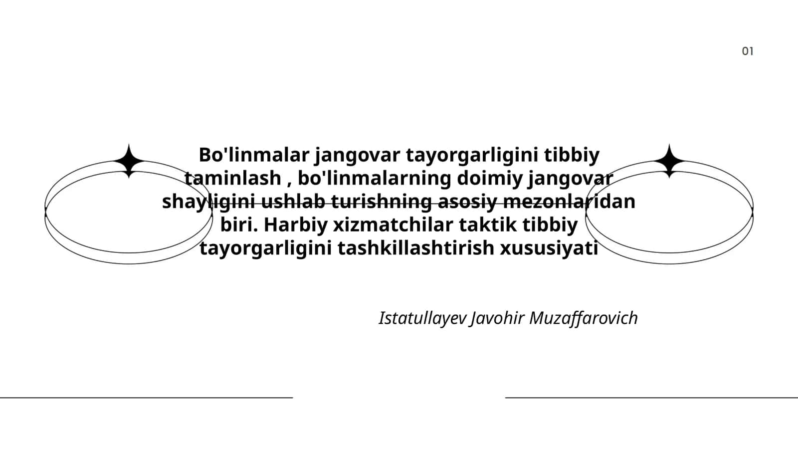 Bo'linmalar jangovar tayorgarligi 1