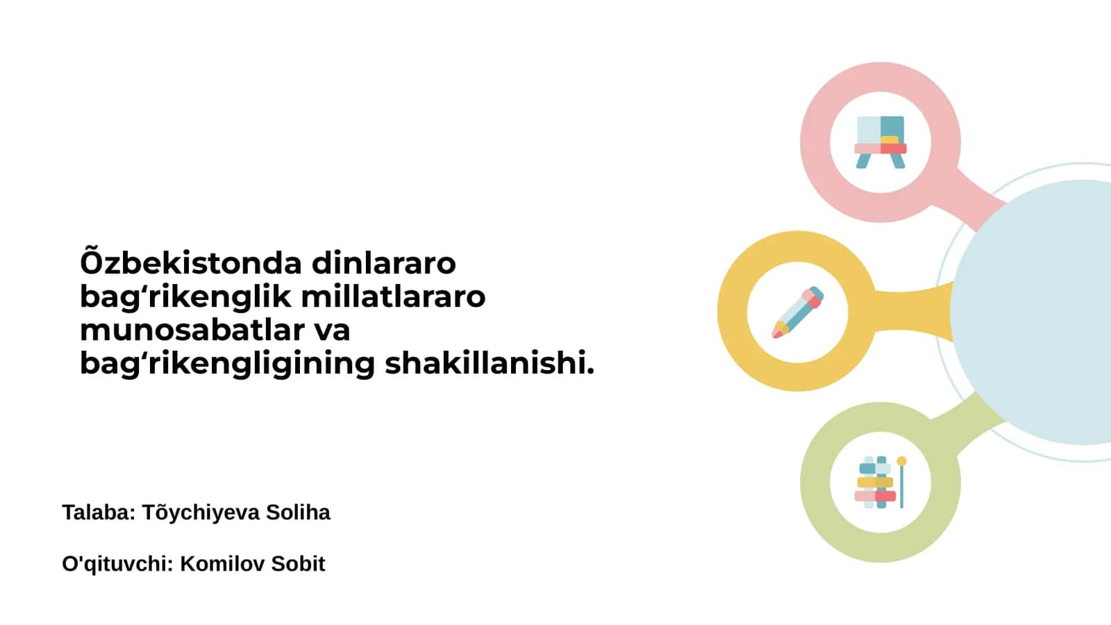 O'zbekistonda dinlararo bag'rikenglik millatlararo munosabatlar va bag'rikengligining shakillanishi 1