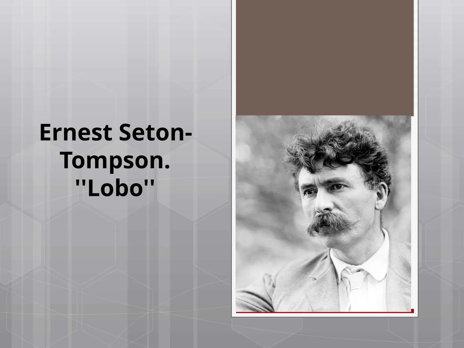 Ernest Seton-Tompson. ''Lobo'' 1