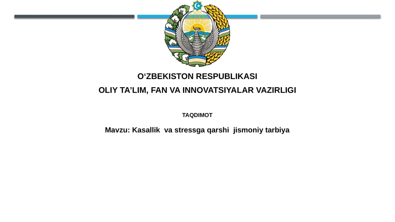 Kasallik va stressga qarshi jismoniy tarbiya 1