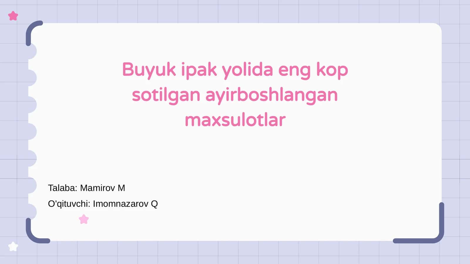 Buyuk Ipak Yoli: Umumiy Malumot 1