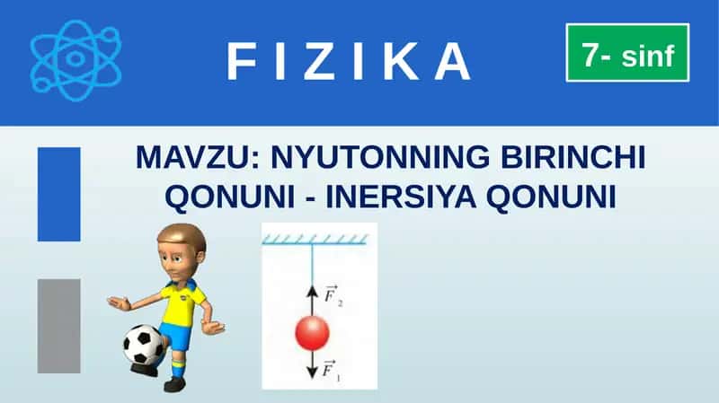 NYUTONNING BIRINCHI QONUNI - INERSIYA QONUNI 1