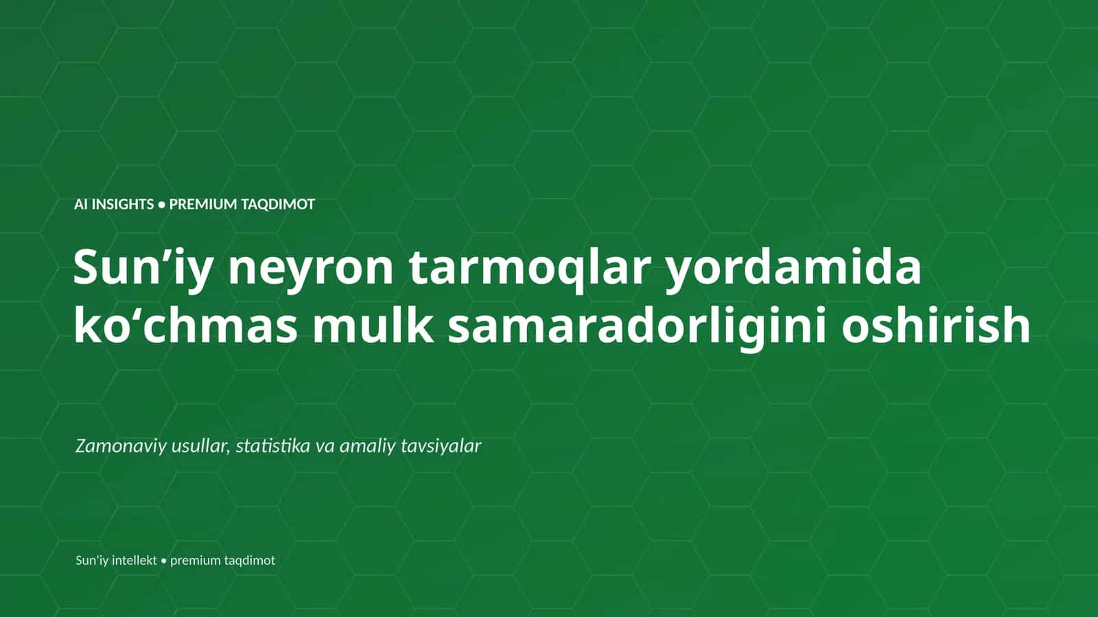 Sun'iy neyron tarmoqlar 1
