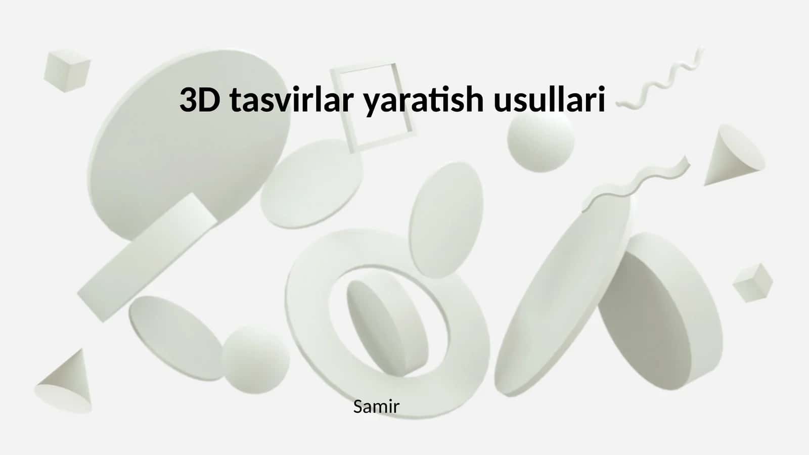 3D Tasvirlash Asoslari 1