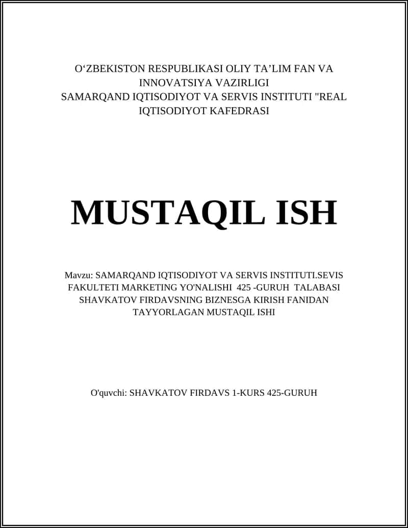 Mahalliy kafe uchun biznes-reja va marketing strategiyasi 1