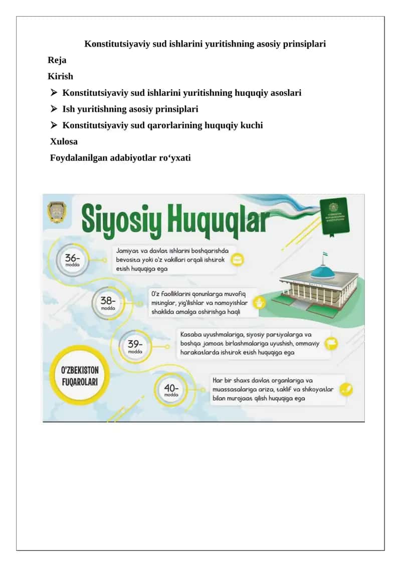 Konstitutsiyaviy sud ishlarini yuritishning asosiy prinsiplari 1