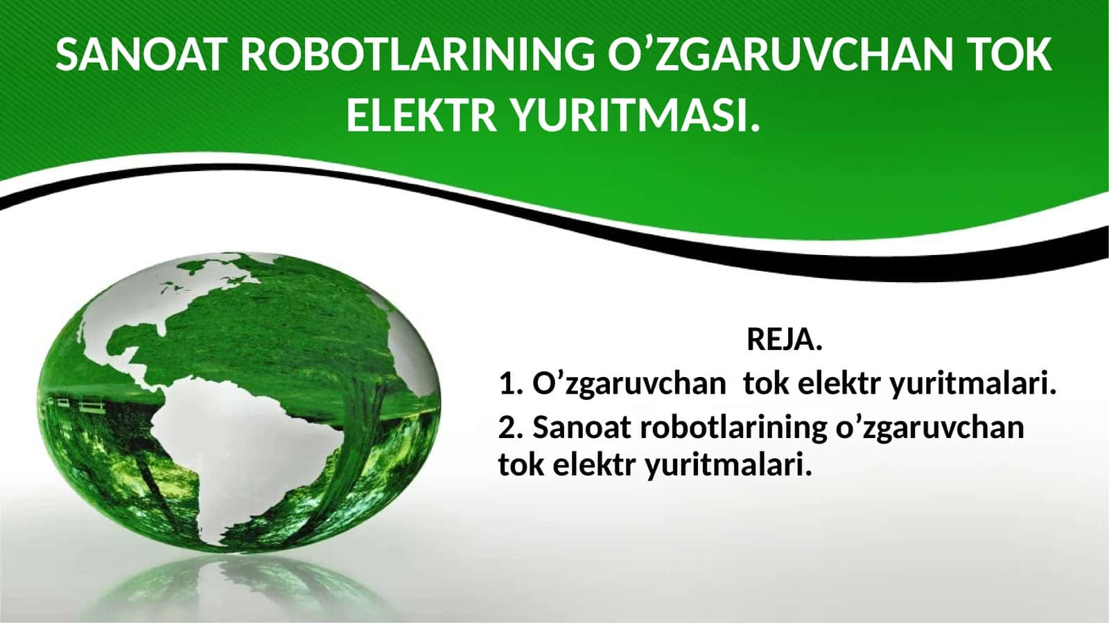 O’zgaruchan tokli komplekt elektr yuritma 1