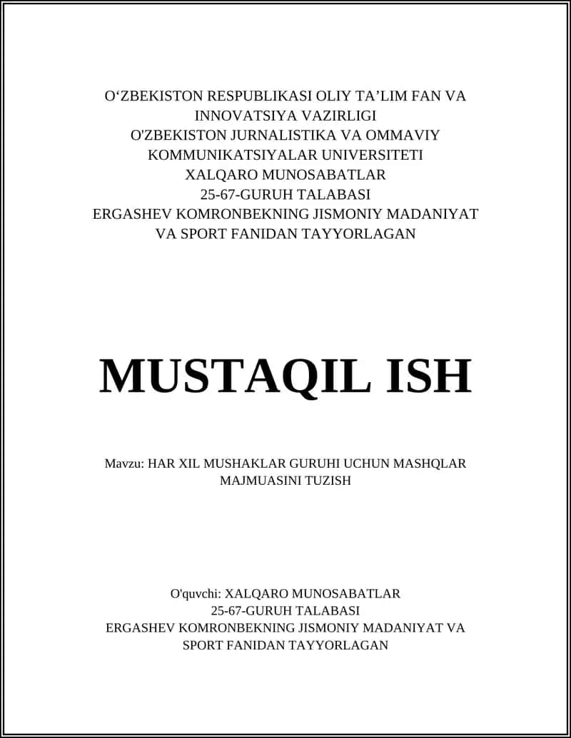 Ko'krak mushaklari uchun mashqlar dasturi 1