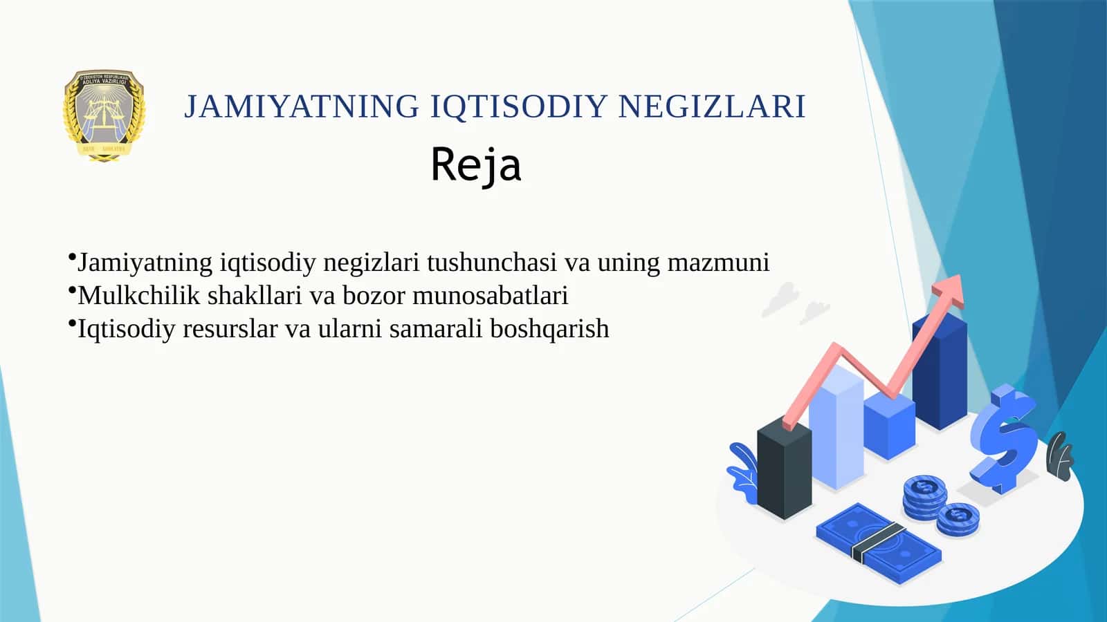 JAMIYATNING IQTISODIY NEGIZLARI 1