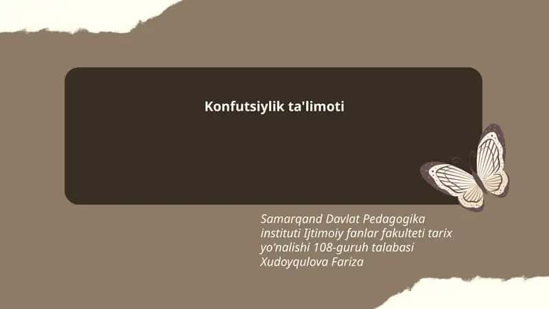 Konfutsiylik ta'limoti 1