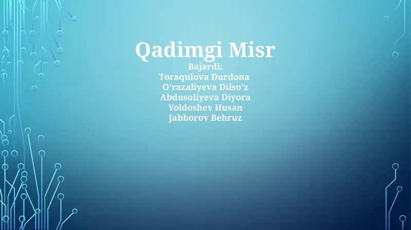Qadimgi Misr 1