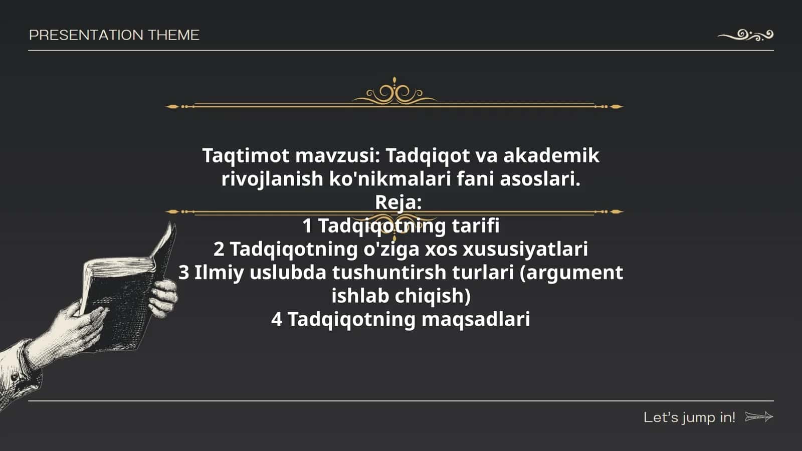 Tadqiqot va akademik rivojlanish ko'nikmalari fani asoslari 1