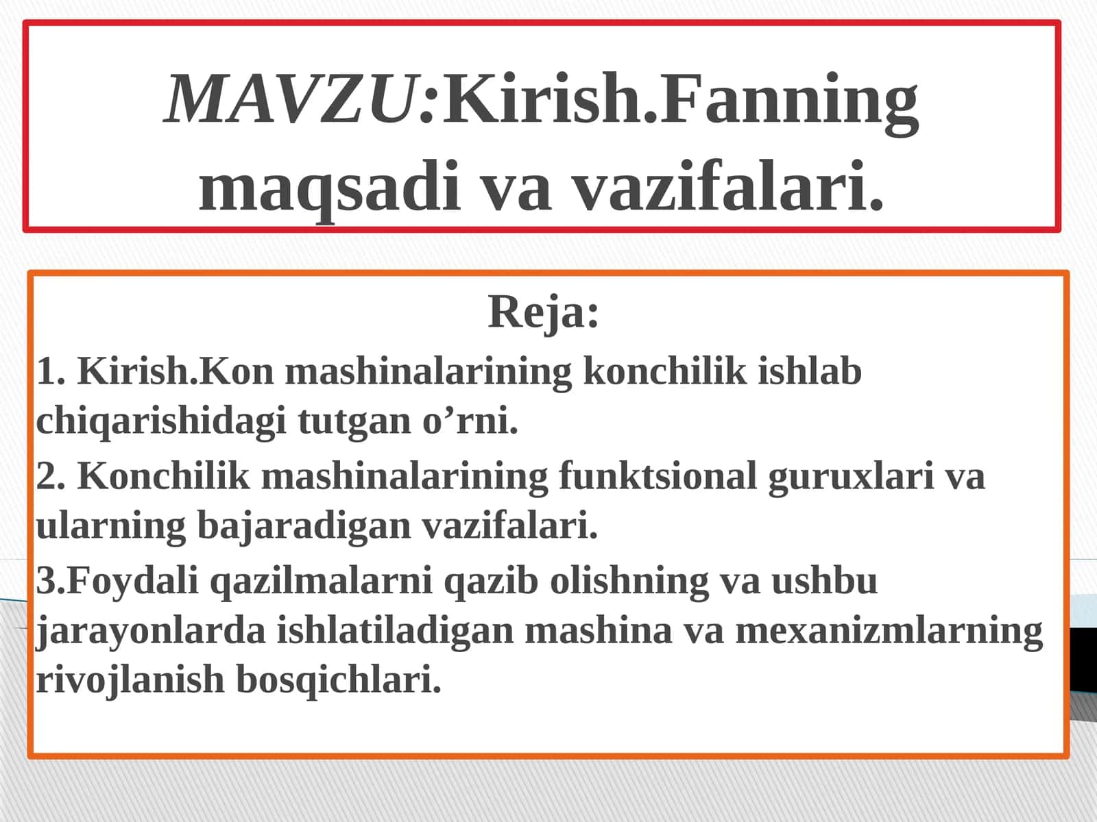 Konchilik sohasi bilan tanishing 1