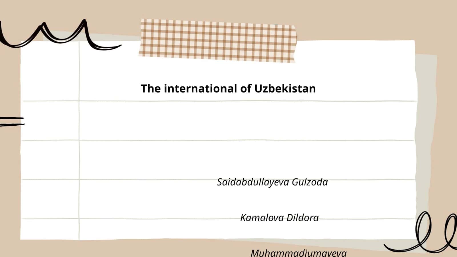 The international of Uzbekistan 1