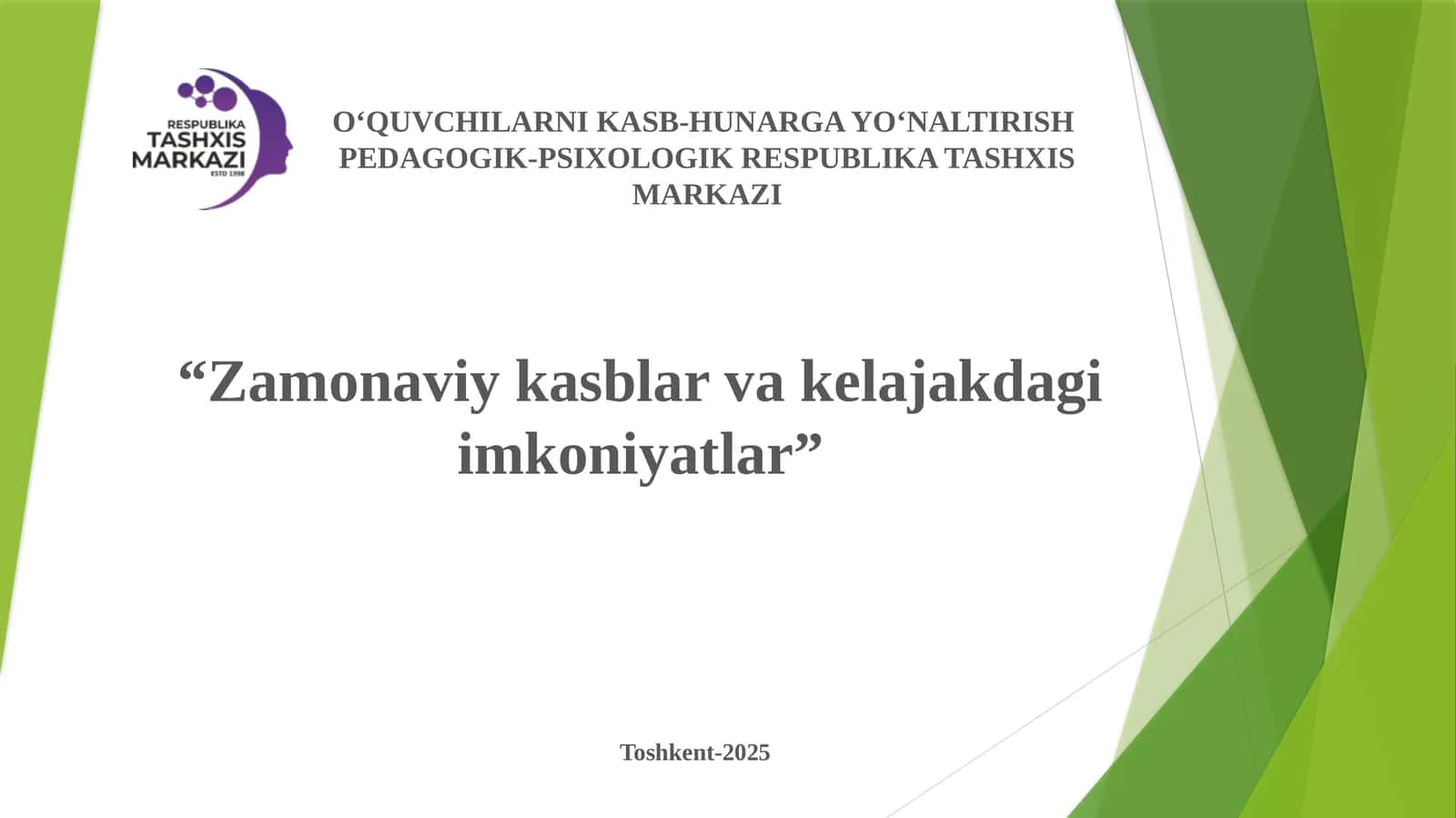 Zamonaviy kasblar va kelajakdagi imkoniyatlar 1
