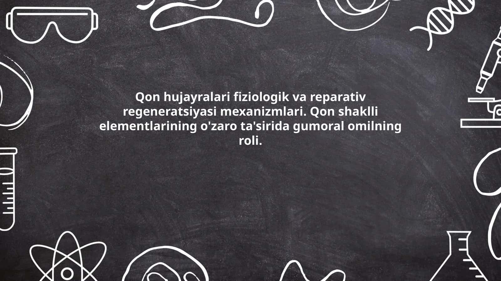 Qon hujayralari fiziologik va reparativ regeneratsiyasi mexanizmlari 1