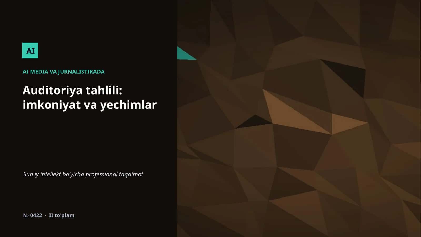 AI MEDIA VA JURNALISTIKADA 1