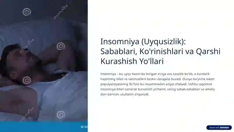 Insomniya (Uyqusizlik): Sabablari, Ko'rinishlari va Qarshi Kurashish Yo'llari