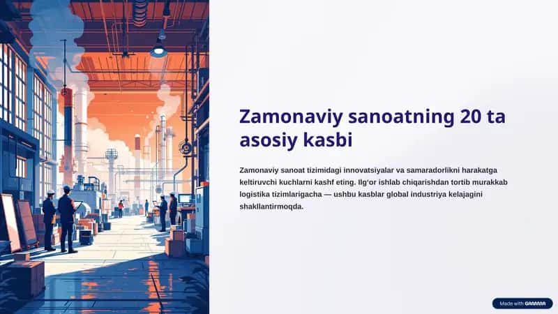 Sanoat sohasiga oid kasblar 1