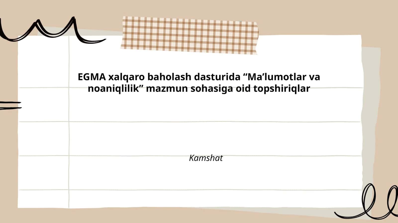 Statistik ma'lumotlar to'plami 1