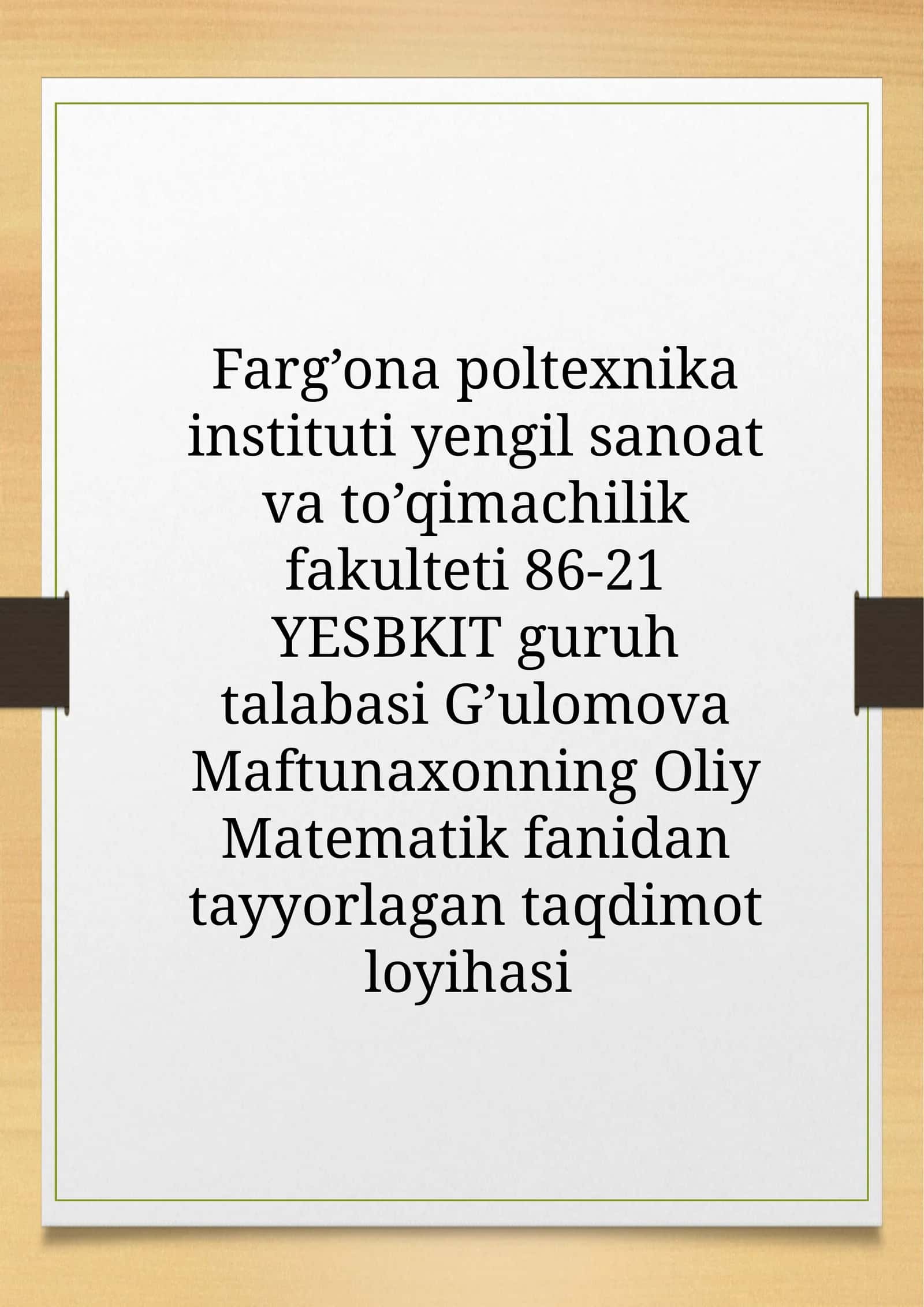 MAVZU.BIRO‘ZGARUVCHI FUNKSIYASININGDIFFERENSIALHISOBI 1