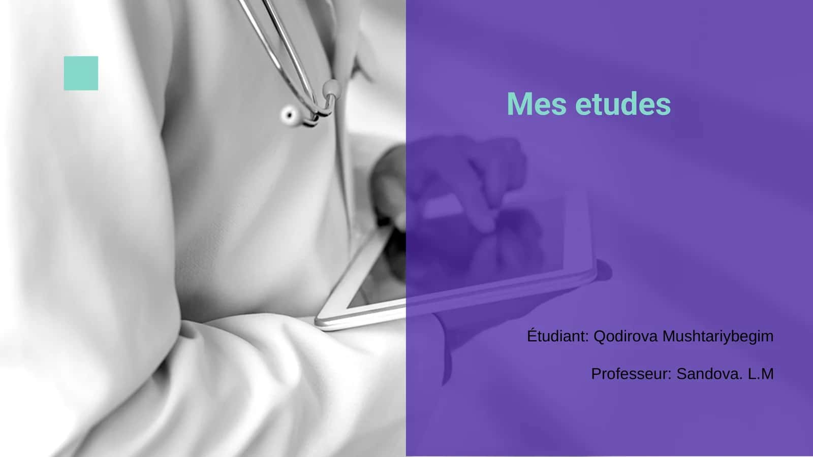 Mes etudes 1