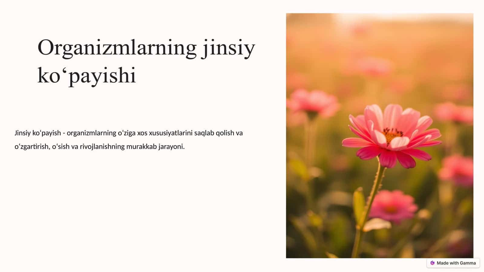 Jinsiy koʻpayishning mohiyati va afzalliklari 1