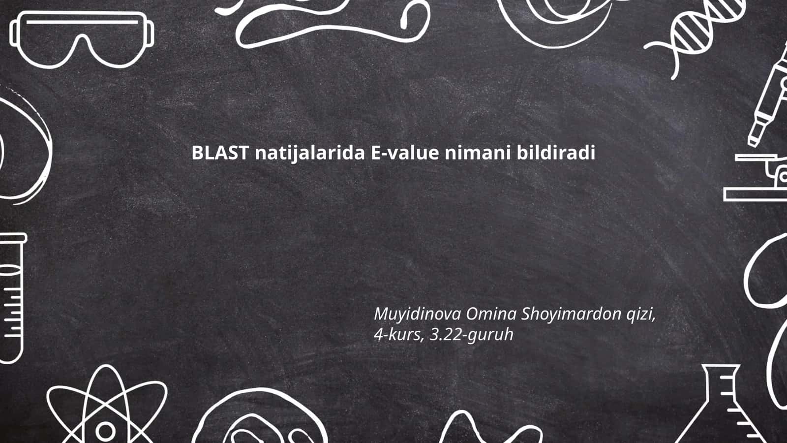 E-value nima va uning ta'rifi 1