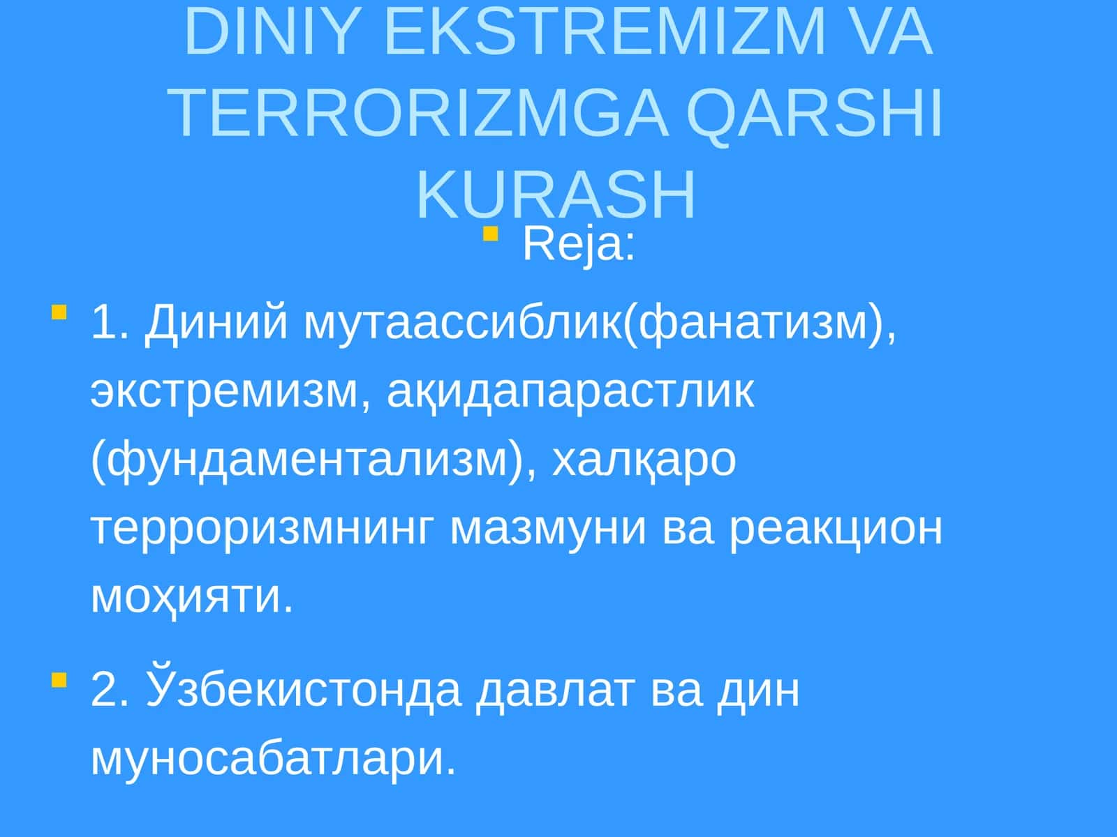 DINIY EKSTREMIZM VA TERRORIZMGA QARSHI KURASH 1
