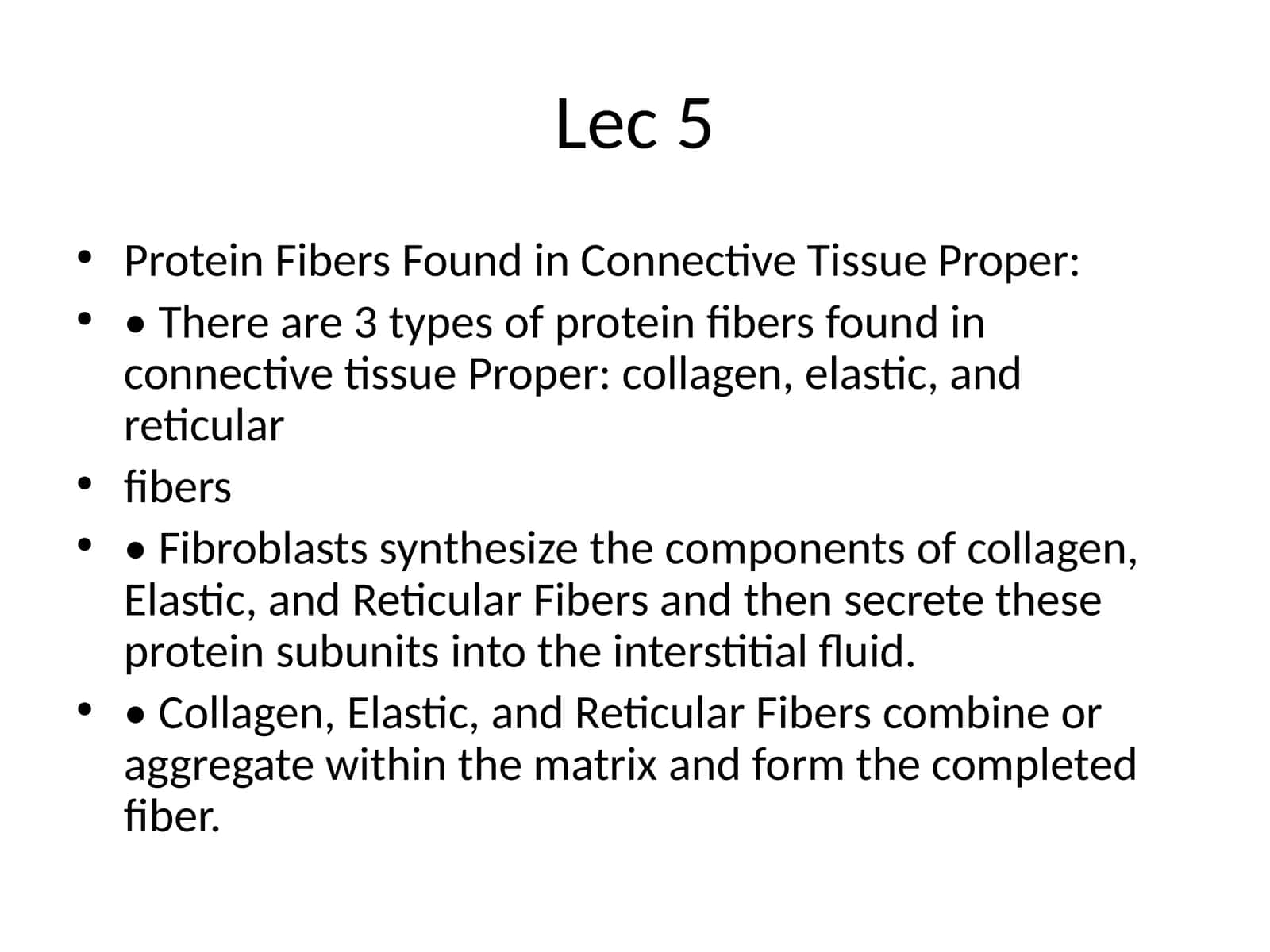 Protein Fibers Found in Connective Tissue Proper 1