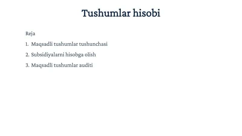Tushumlarhisobi 1