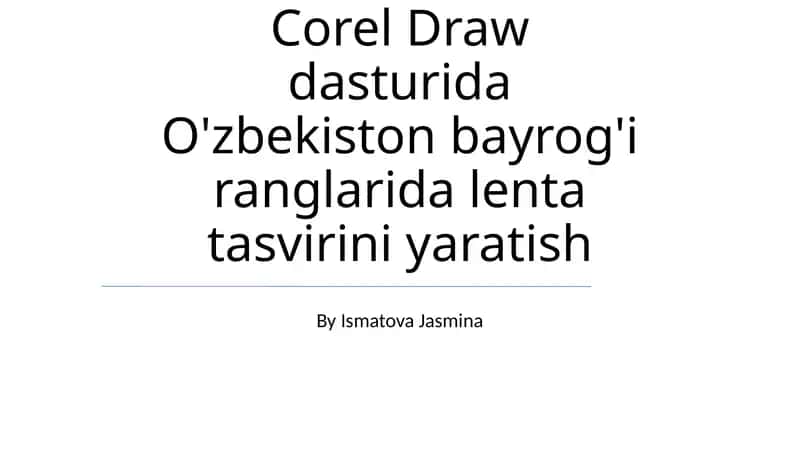 Lenta Shaklini Chizish va Ranglarni Qoʻllash 1