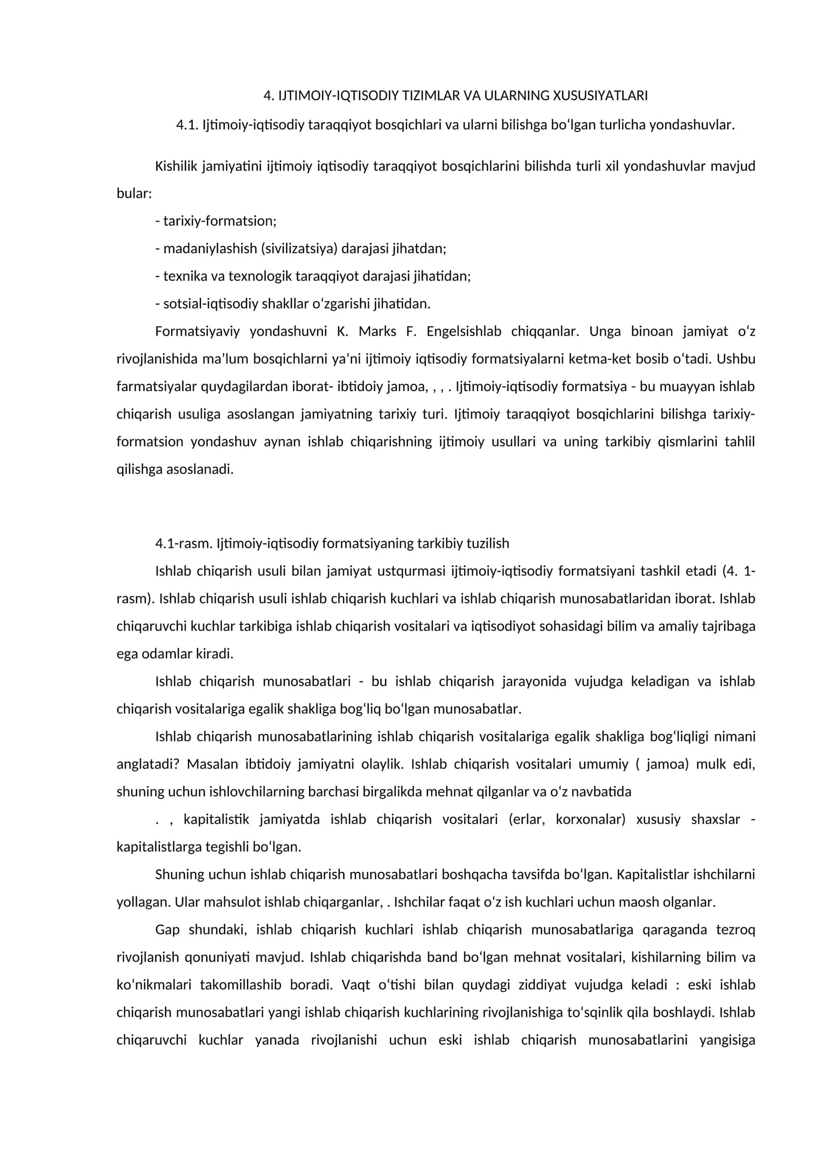 IJTIMOIY-IQTISODIY TIZIMLAR VA ULARNING XUSUSIYATLARI 1