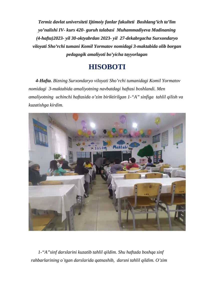 Amaliyot HISOBOTI 1