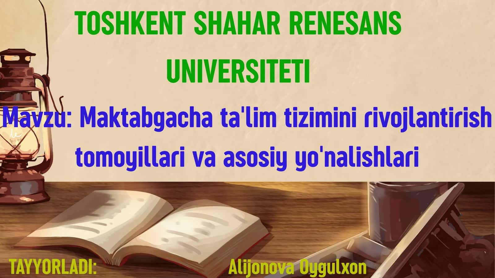 Maktabgacha ta'lim tizimini rivojlantirish tomoyillari va asosiy yo'nalishlari 1