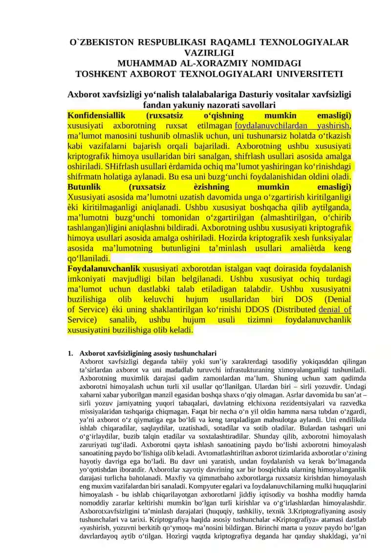 Dasturiy vositalar xavfsizligi