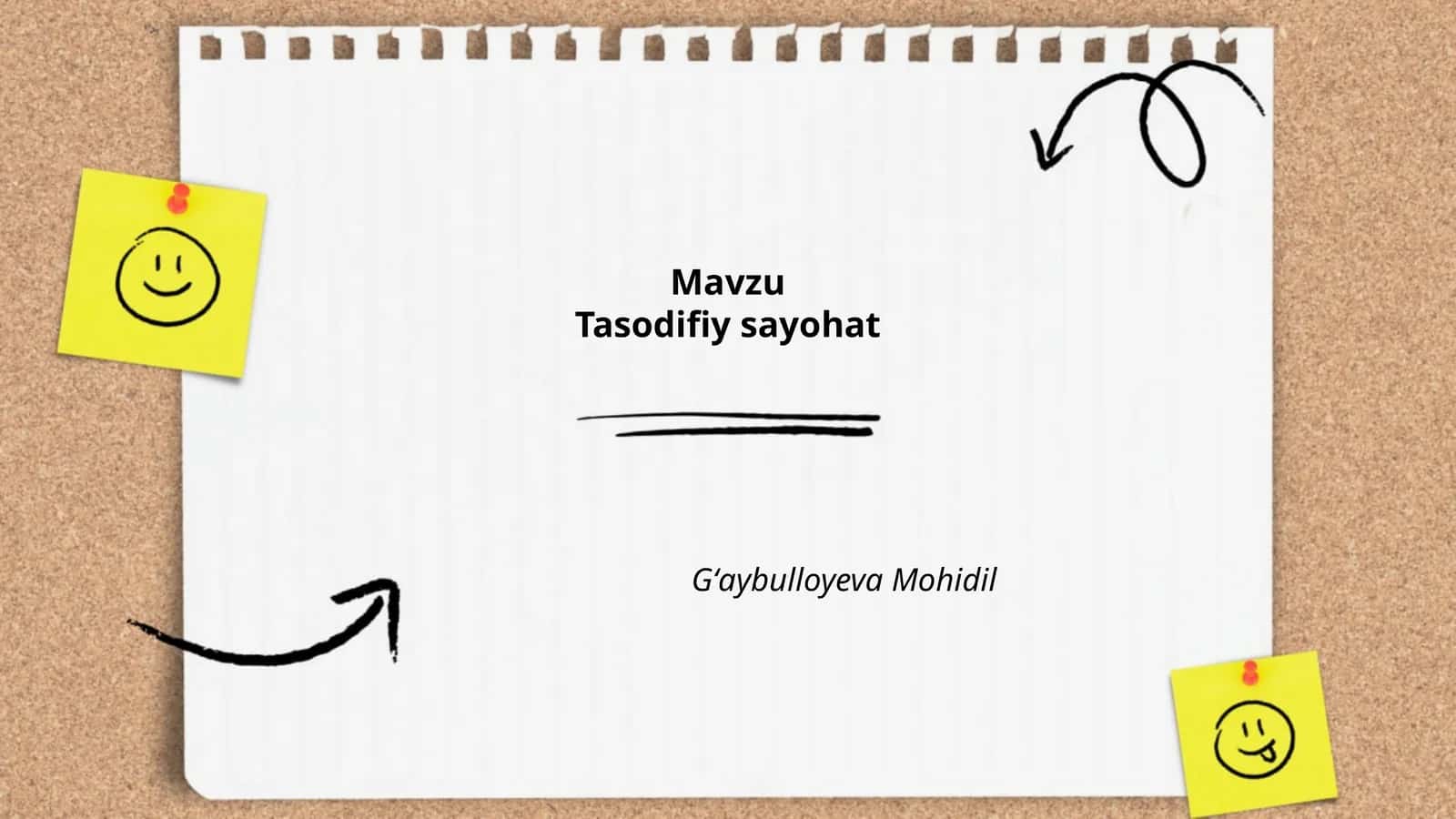 Tasodifiy sayohat 1