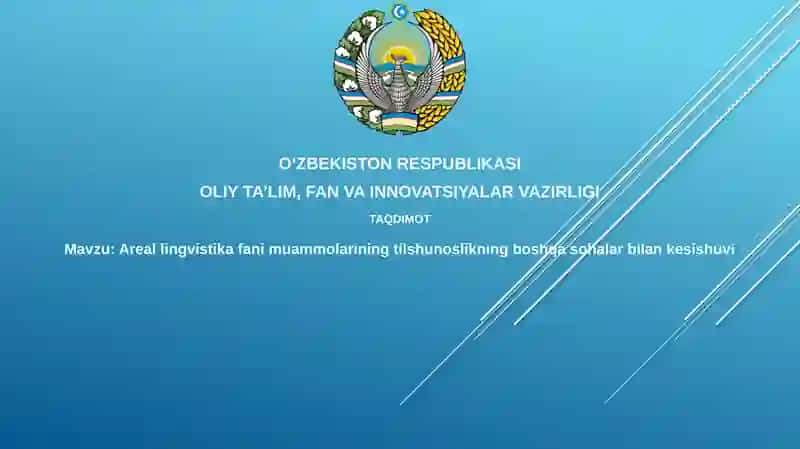 Areallingvistikafanimuammolariningtilshunoslikningboshqasohalarbilankesishuvi