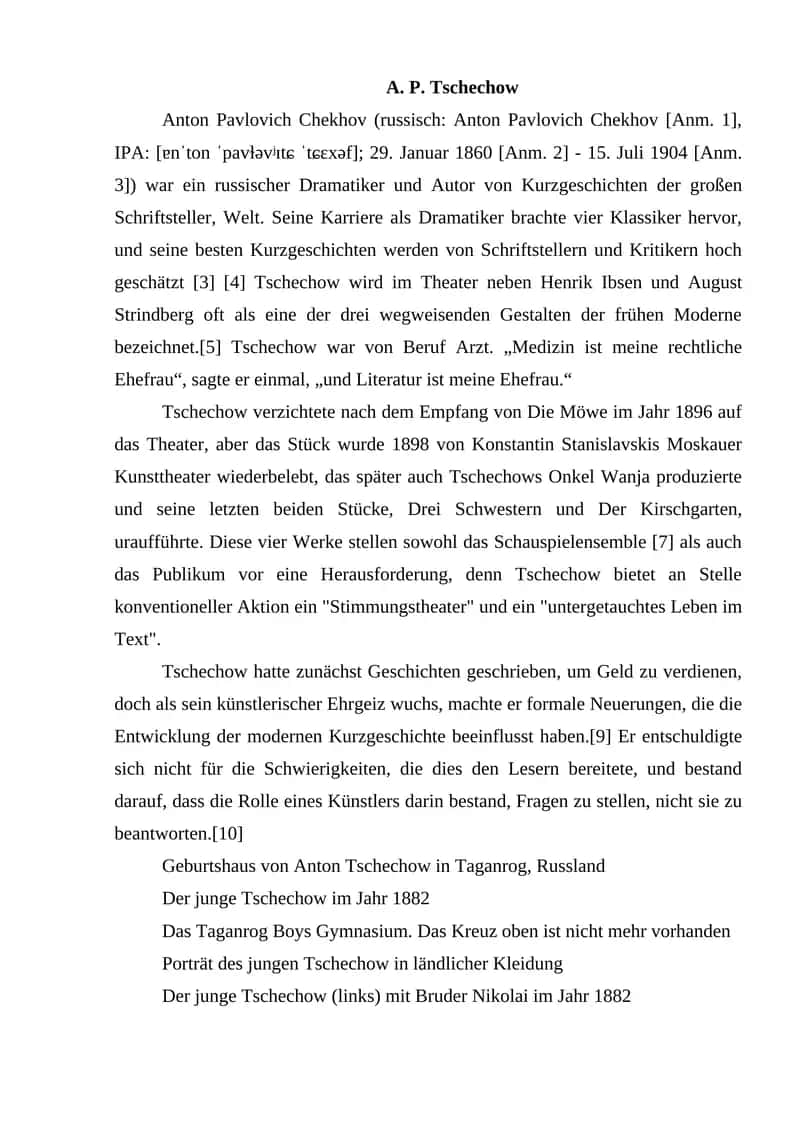 A. P. Tschechow nemischa 1