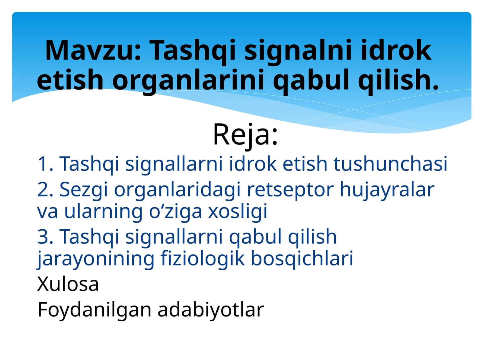 Tashqi signallarni idrok etish tushunchasi 1