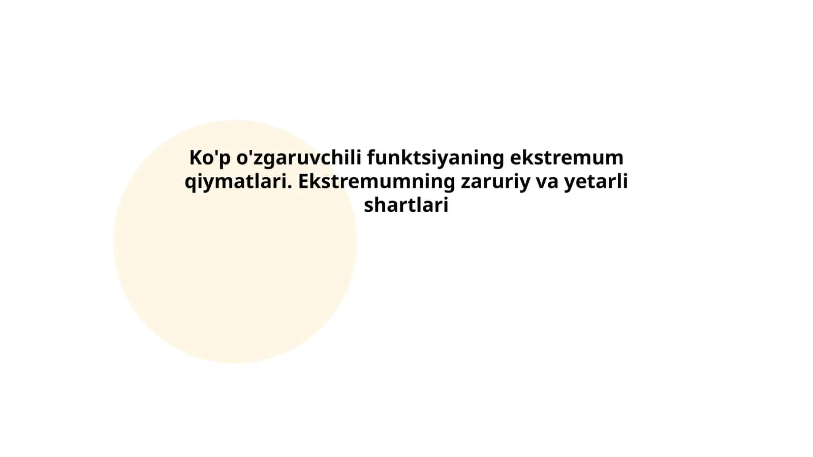 Ko'p o'zgaruvchili funktsiyalar nazariyasi 1