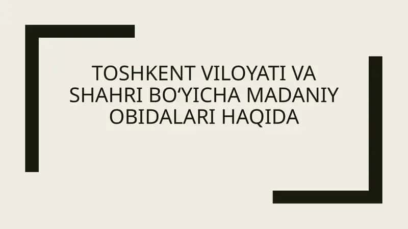 Toshkent viloyati va shahri boʻyicha madaniyobidalar 1