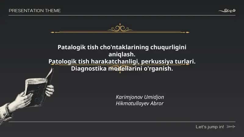 Patalogik tish cho'ntaklarining chuqurligini aniqlash 1