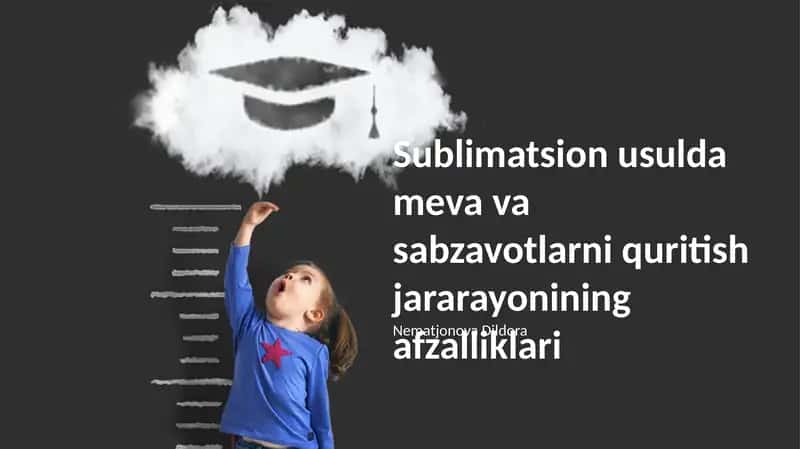 Sublimatsion usulda meva va sabzavotlarni quritish jararayonining afzalliklari 1