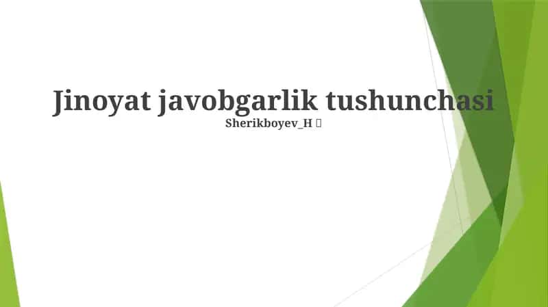 Jinoyat javobgarlik tushunchasi 1
