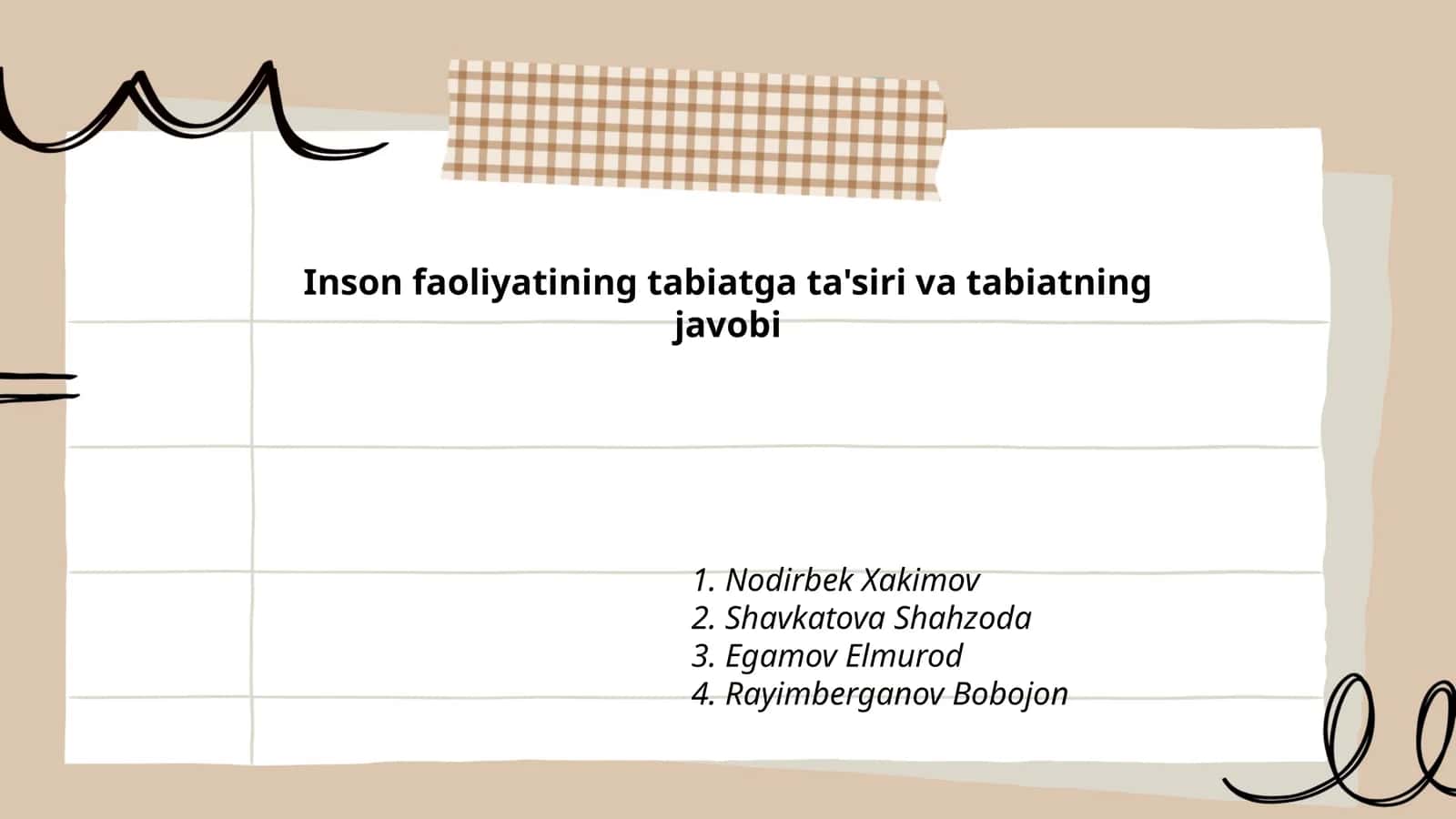 Inson faoliyatining tabiatga ta'siri va tabiatning javobi 1