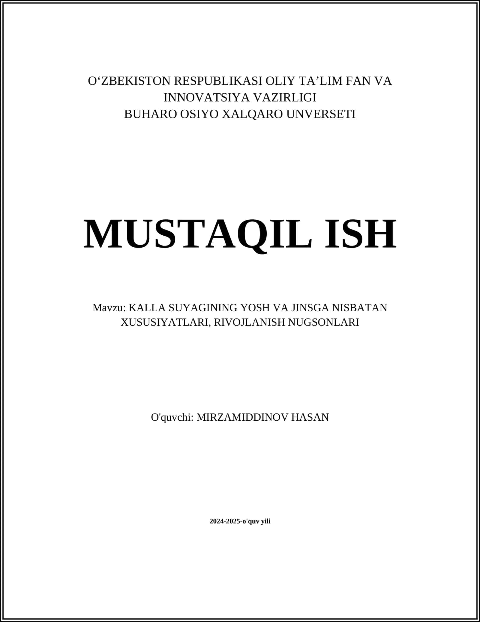 Kalla suyagi rivojlanishi 1