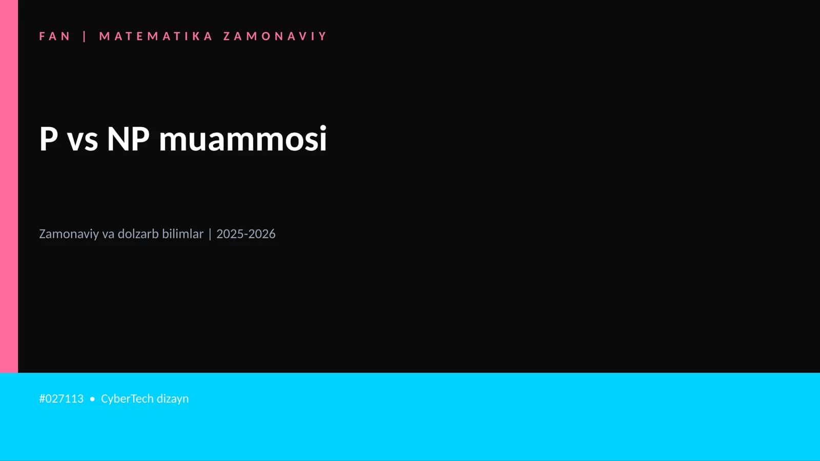 FAN | MATEMATIKA ZAMONAVIY 1
