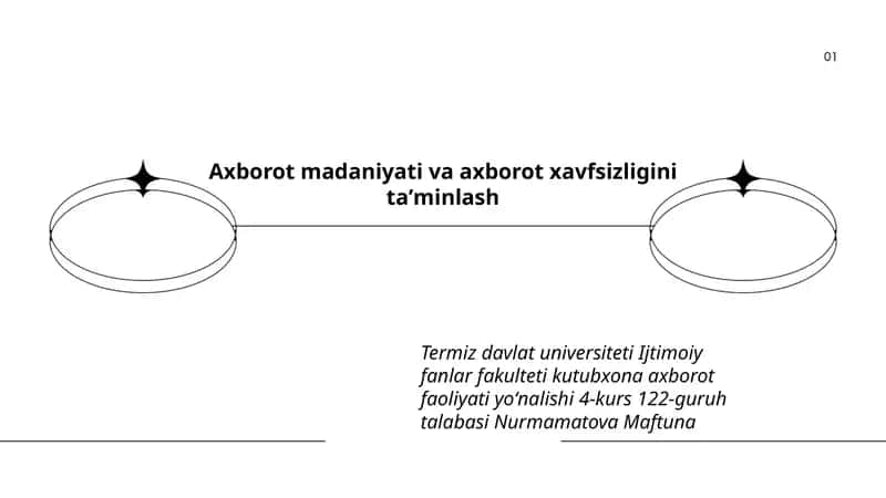 Axborot madaniyati va axborot xavfsizligini taʼminlash 1