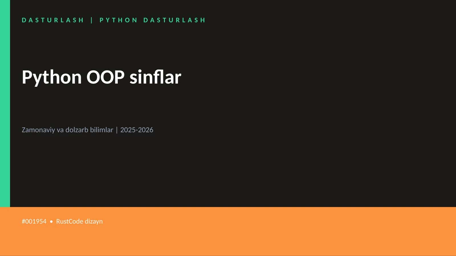 Python OOP sinflar 1